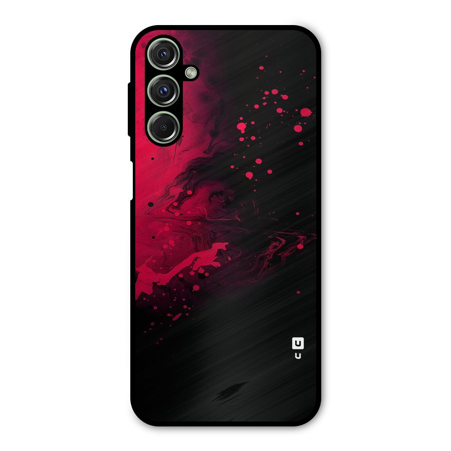 Red Black Splash Art Metal Back Case for Galaxy M34