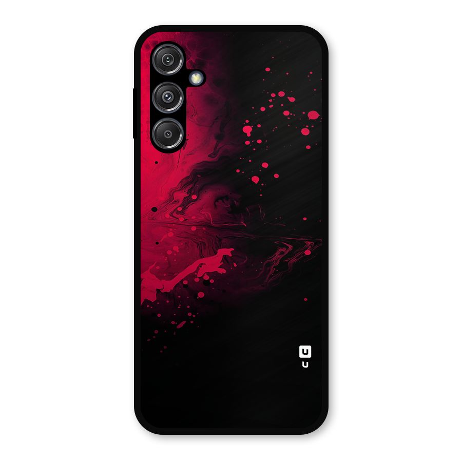 Red Black Splash Art Metal Back Case for Galaxy M34 5G