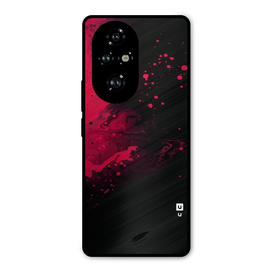 Red Black Splash Art Metal Back Case for Honor 200 Pro