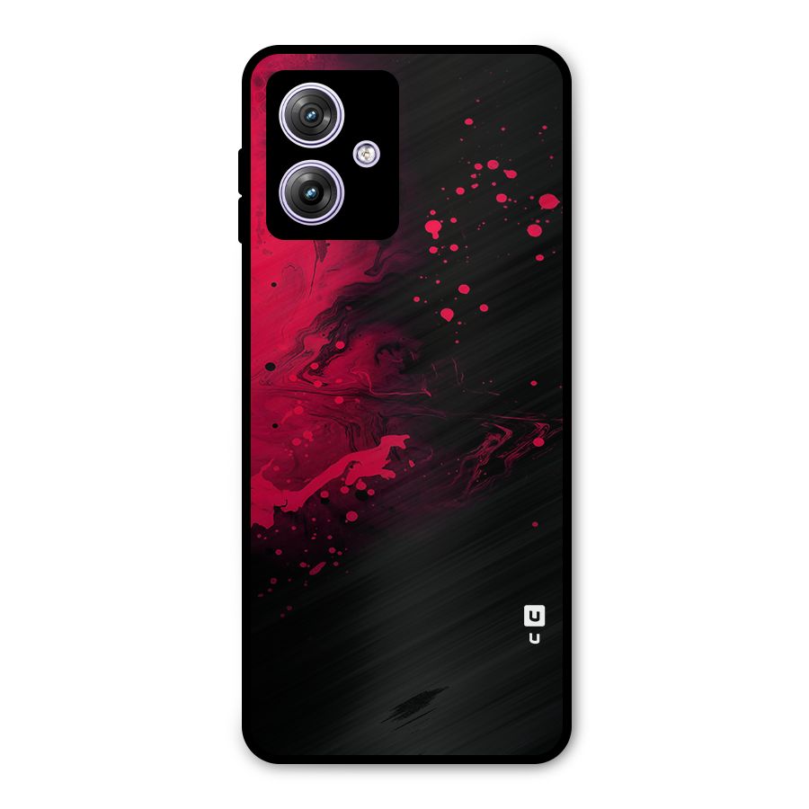Red Black Splash Art Metal Back Case for Moto G64