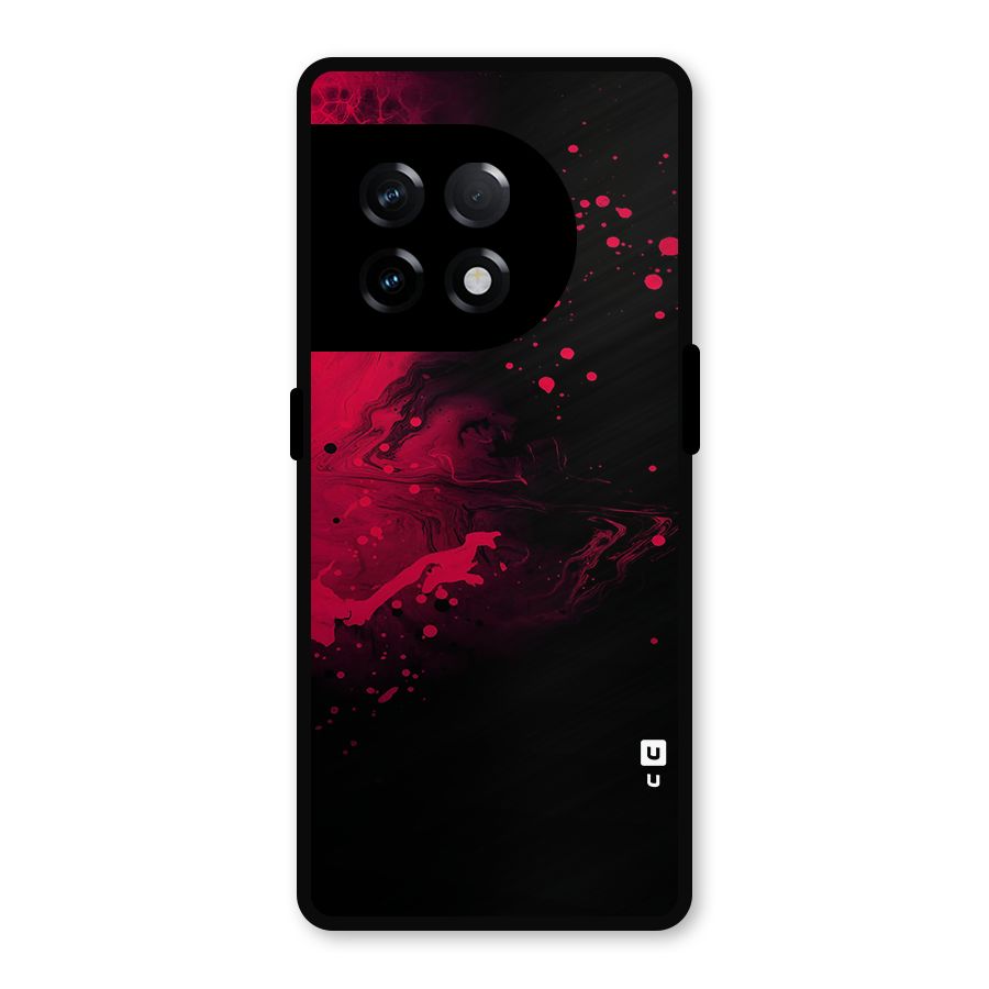 Red Black Splash Art Metal Back Case for OnePlus 11R