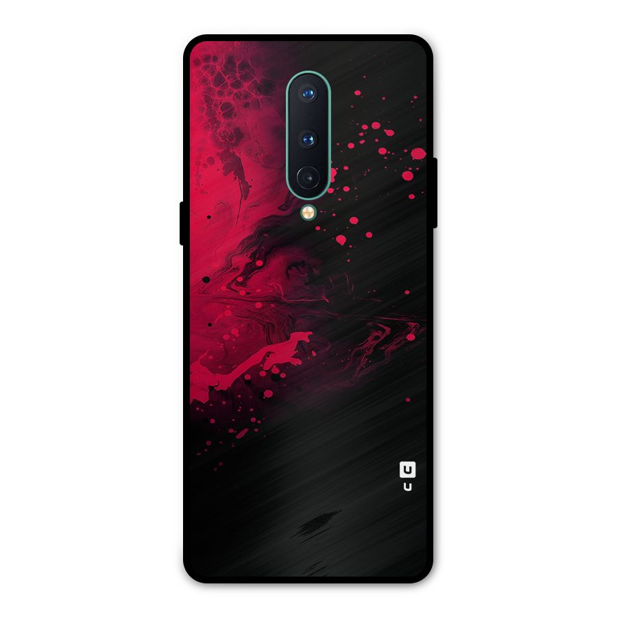 Red Black Splash Art Metal Back Case for OnePlus 8