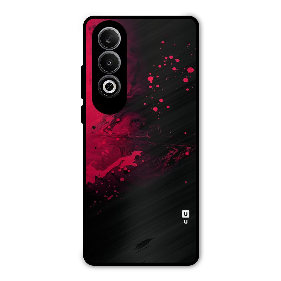 Red Black Splash Art Metal Back Case for OnePlus Nord CE4