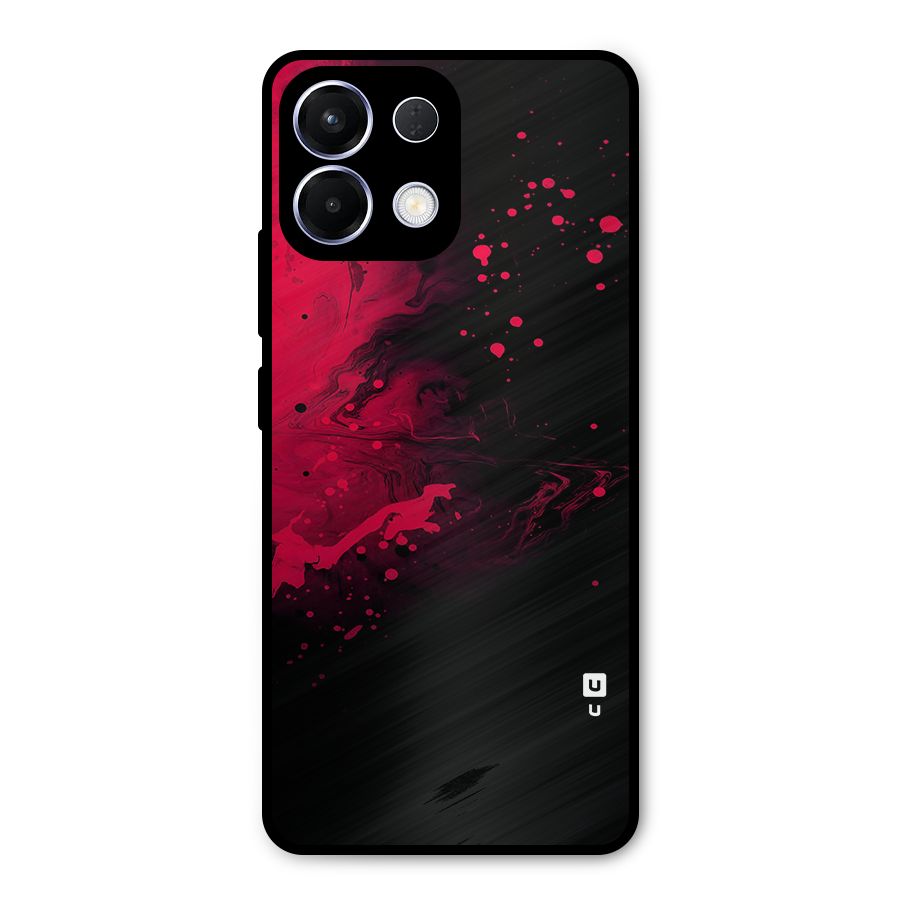 Red Black Splash Art Metal Back Case for Oppo K13
