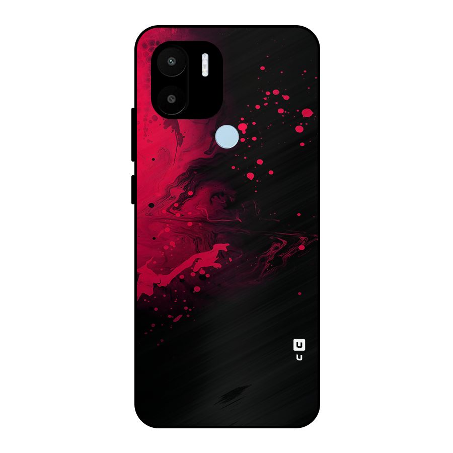 Red Black Splash Art Metal Back Case for Redmi A1+