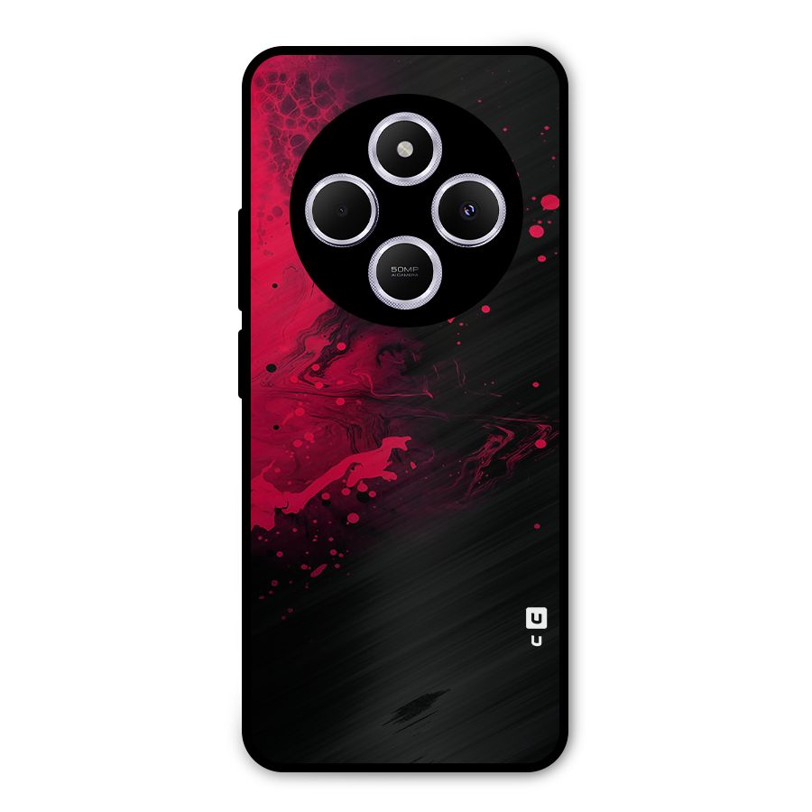 Red Black Splash Art Metal Back Case for Redmi A4