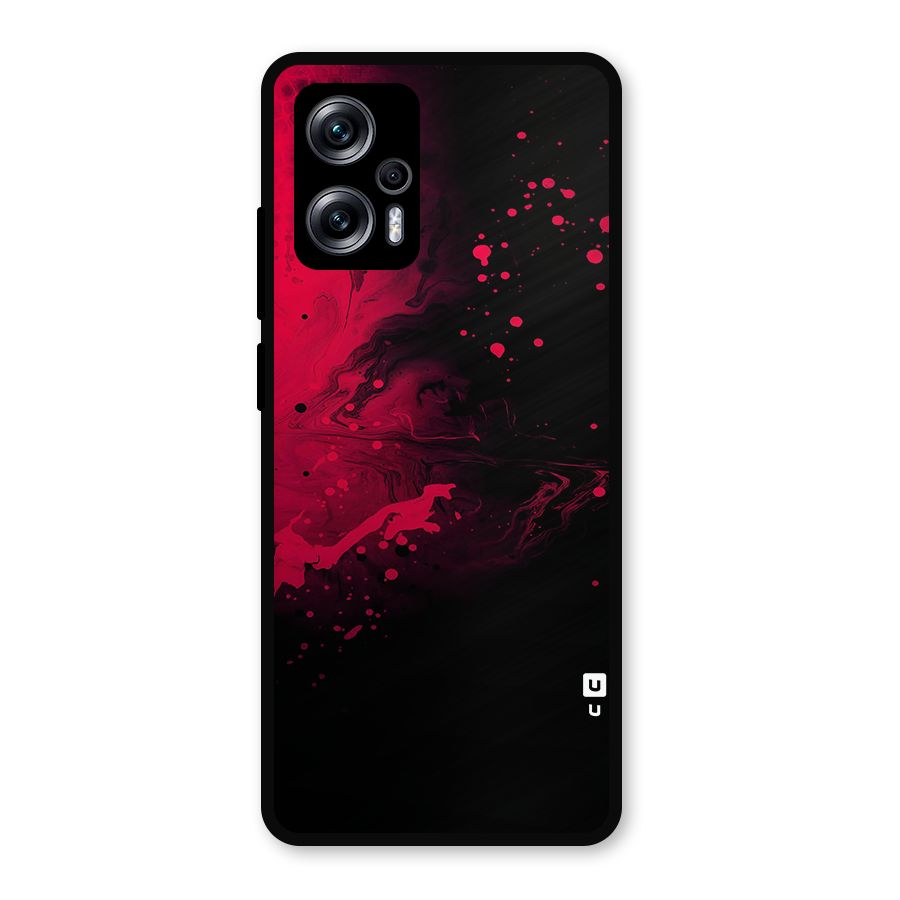 Red Black Splash Art Metal Back Case for Redmi K50i