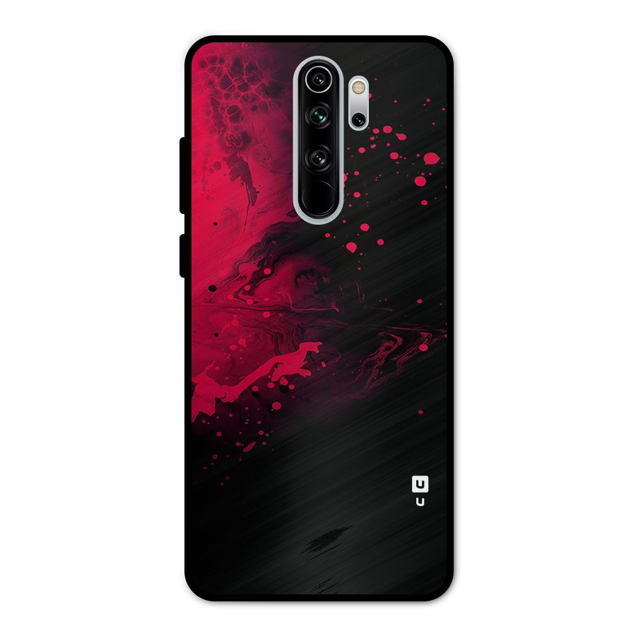 Red Black Splash Art Metal Back Case for Redmi Note 8 Pro