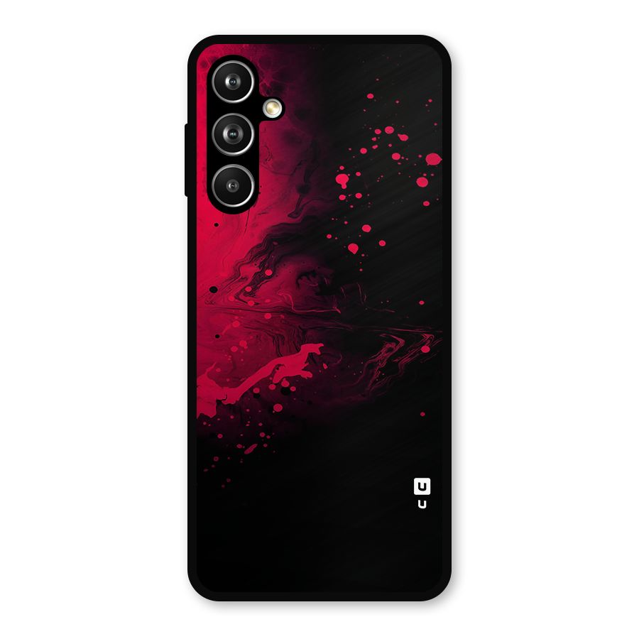 Red Black Splash Art Metal Back Case for Samsung Galaxy M54
