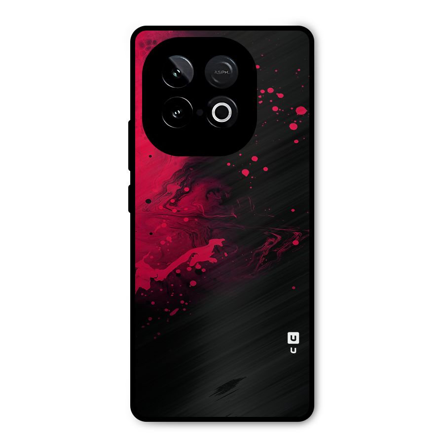 Red Black Splash Art Metal Back Case for iQOO Neo 10