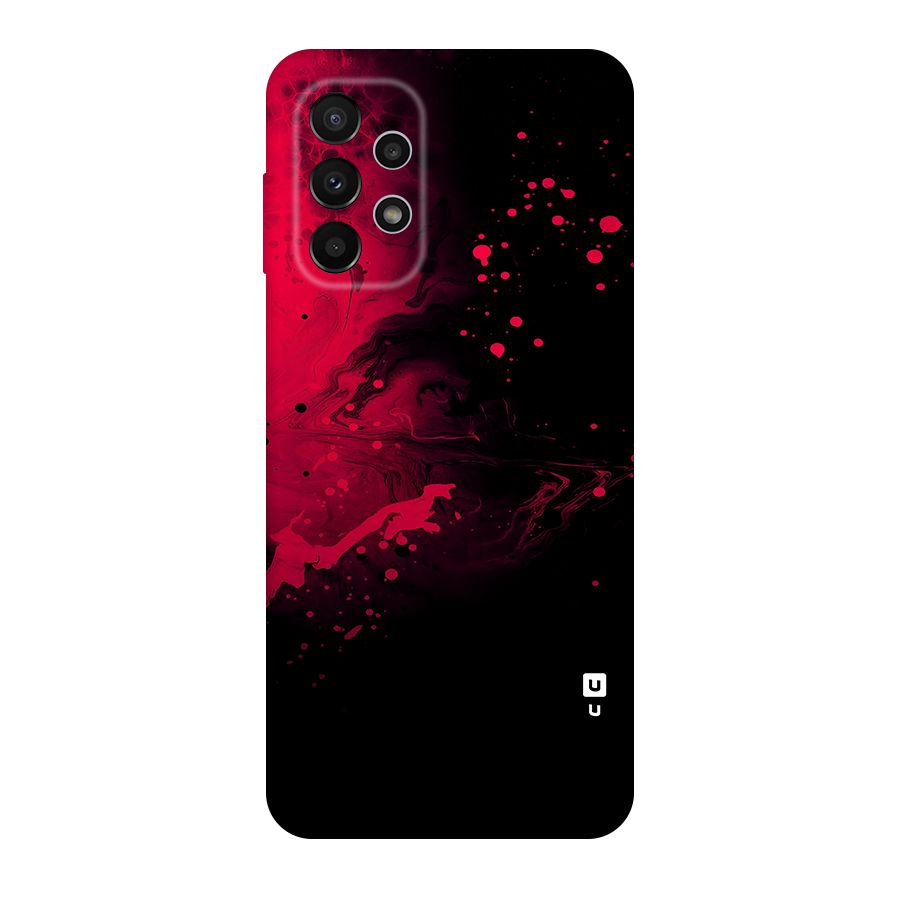 Red Black Splash Art Original Polycarbonate Back Case for Galaxy A23