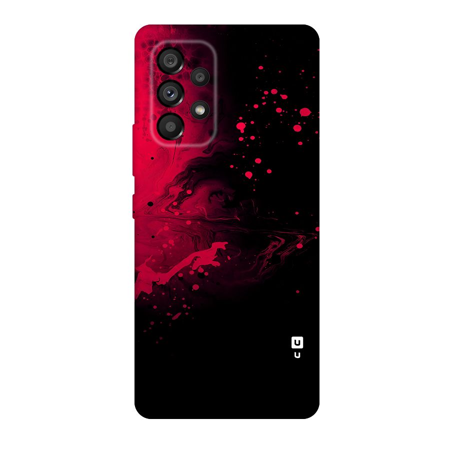 Red Black Splash Art Original Polycarbonate Back Case for Galaxy A53 5G