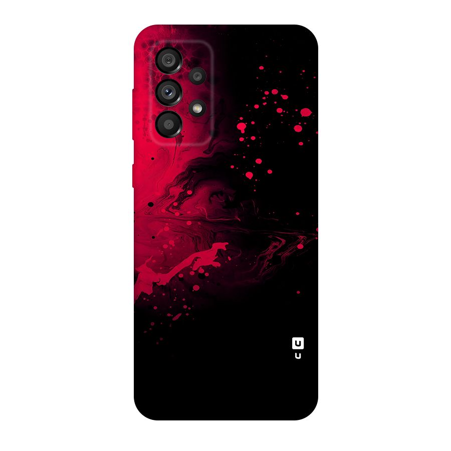 Red Black Splash Art Original Polycarbonate Back Case for Galaxy A73 5G