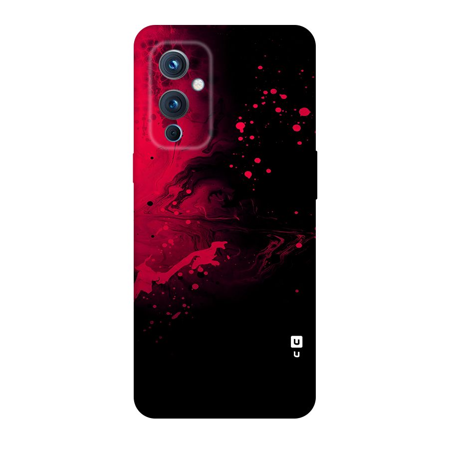 Red Black Splash Art Original Polycarbonate Back Case for OnePlus 9