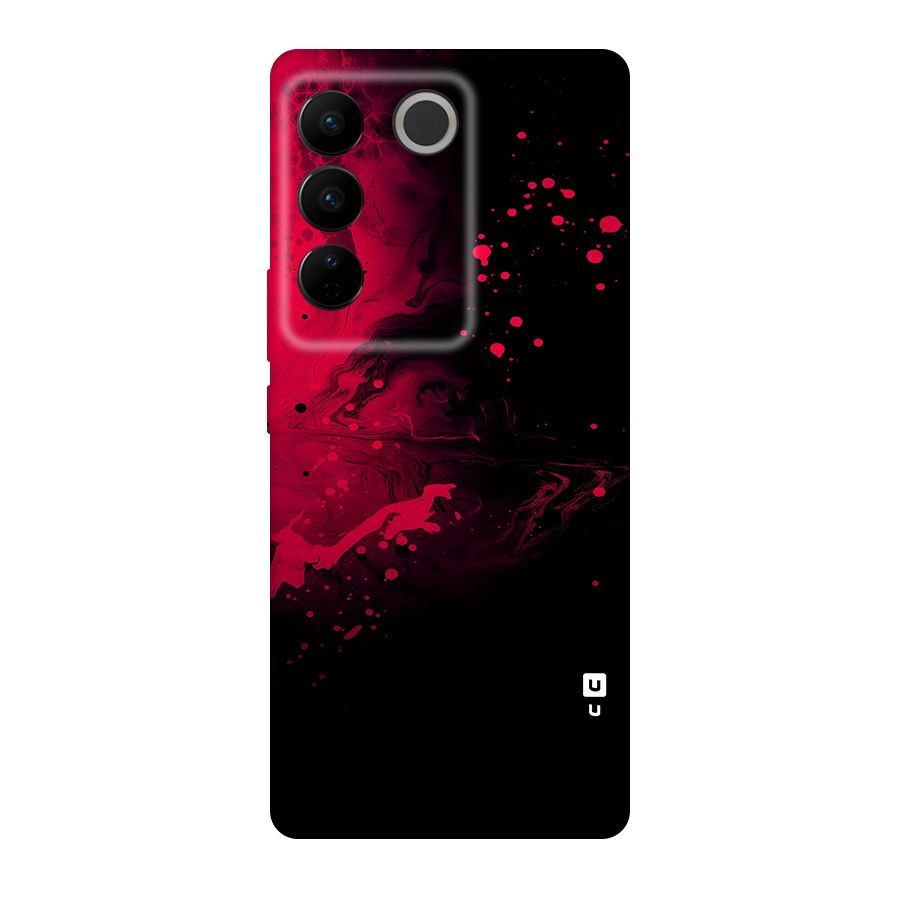 Red Black Splash Art Original Polycarbonate Back Case for Vivo V27
