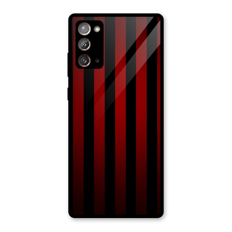 Red Black Stripes Glass Back Case for Galaxy Note 20
