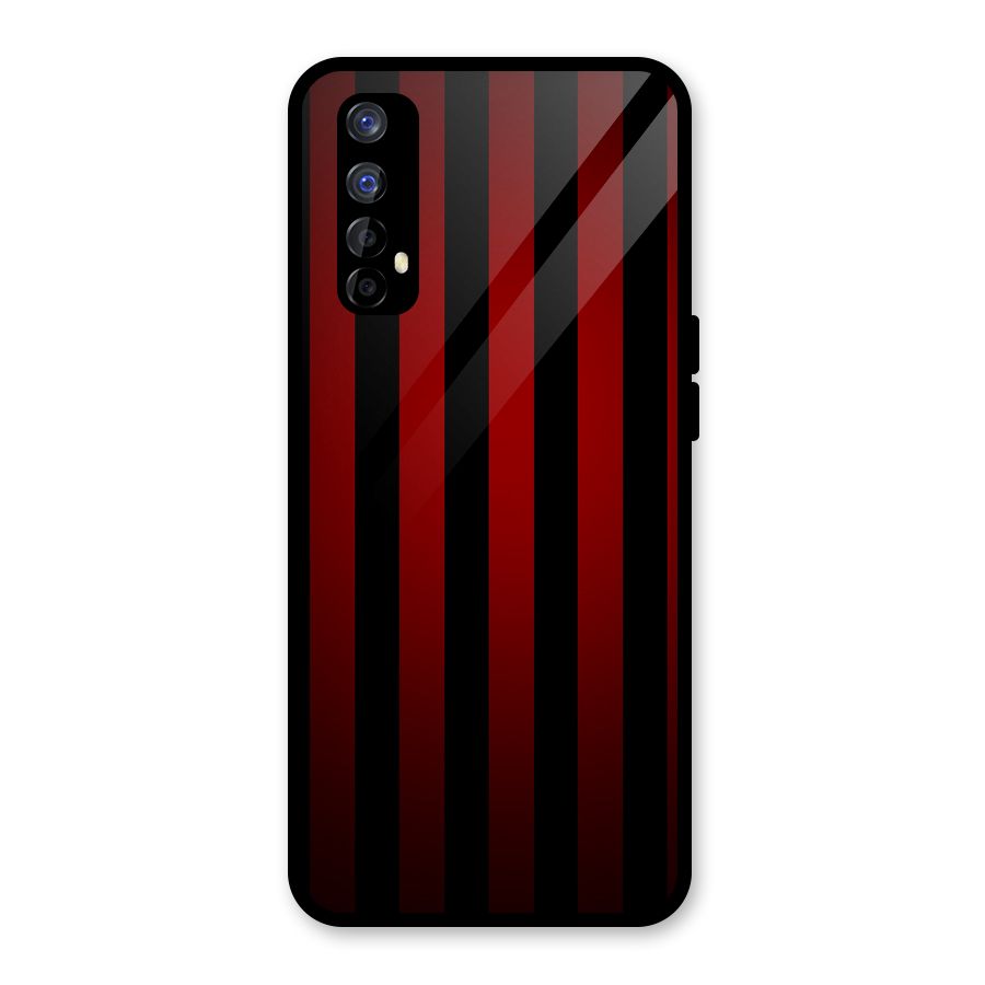 Red Black Stripes Glass Back Case for Realme Narzo 20 Pro