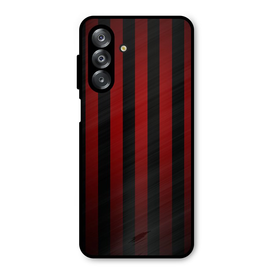 Red Black Stripes Metal Back Case for Galaxy A26
