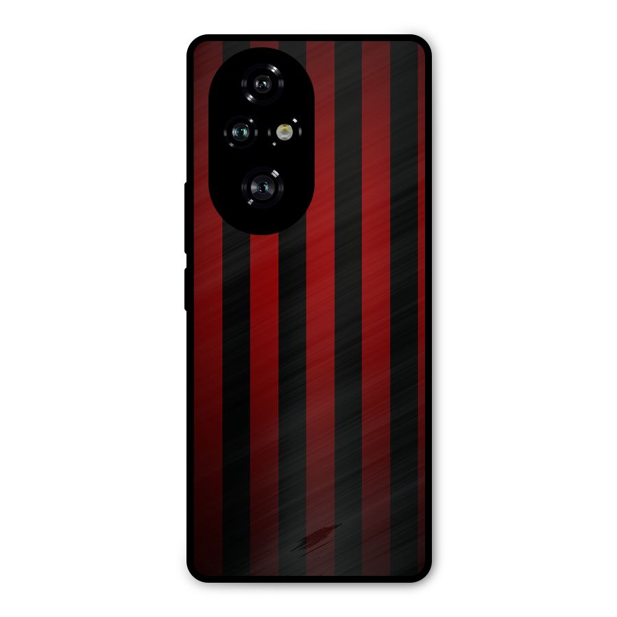 Red Black Stripes Metal Back Case for Honor 200 Pro