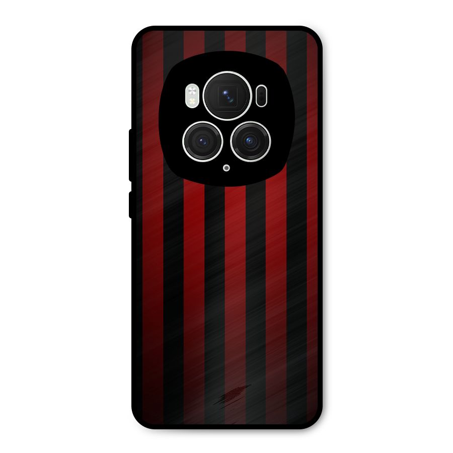 Red Black Stripes Metal Back Case for Honor Magic6 Pro