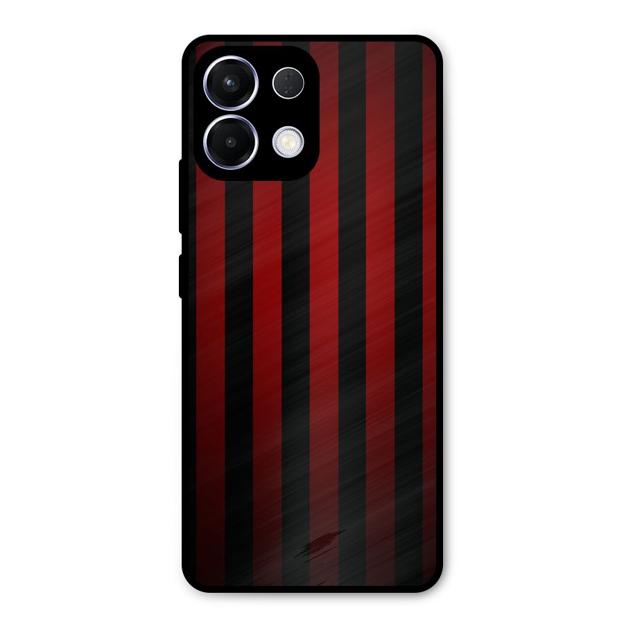 Red Black Stripes Metal Back Case for Oppo K13