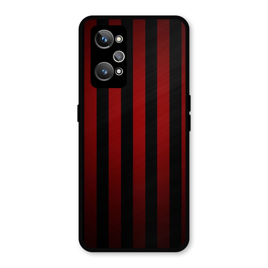 Red Black Stripes Metal Back Case for Realme GT Neo 3T