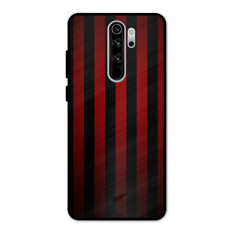 Red Black Stripes Metal Back Case for Redmi Note 8 Pro