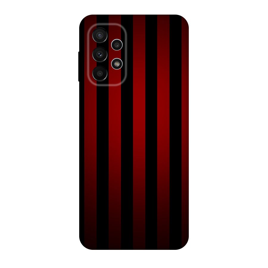 Red Black Stripes Original Polycarbonate Back Case for Galaxy A23
