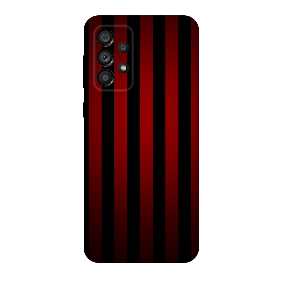 Red Black Stripes Original Polycarbonate Back Case for Galaxy A73 5G