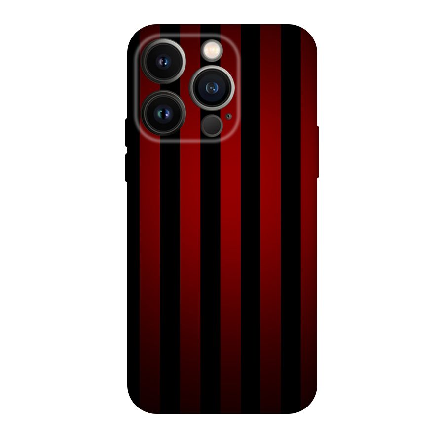 Red Black Stripes Original Polycarbonate Back Case for iPhone 14 Pro