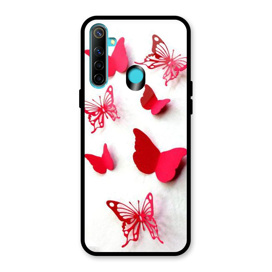 Red Butterflies Glass Back Case for Realme Narzo 10