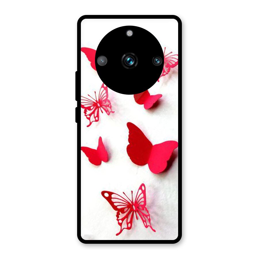 Red Butterflies Glass Back Case for Realme Narzo 60 Pro