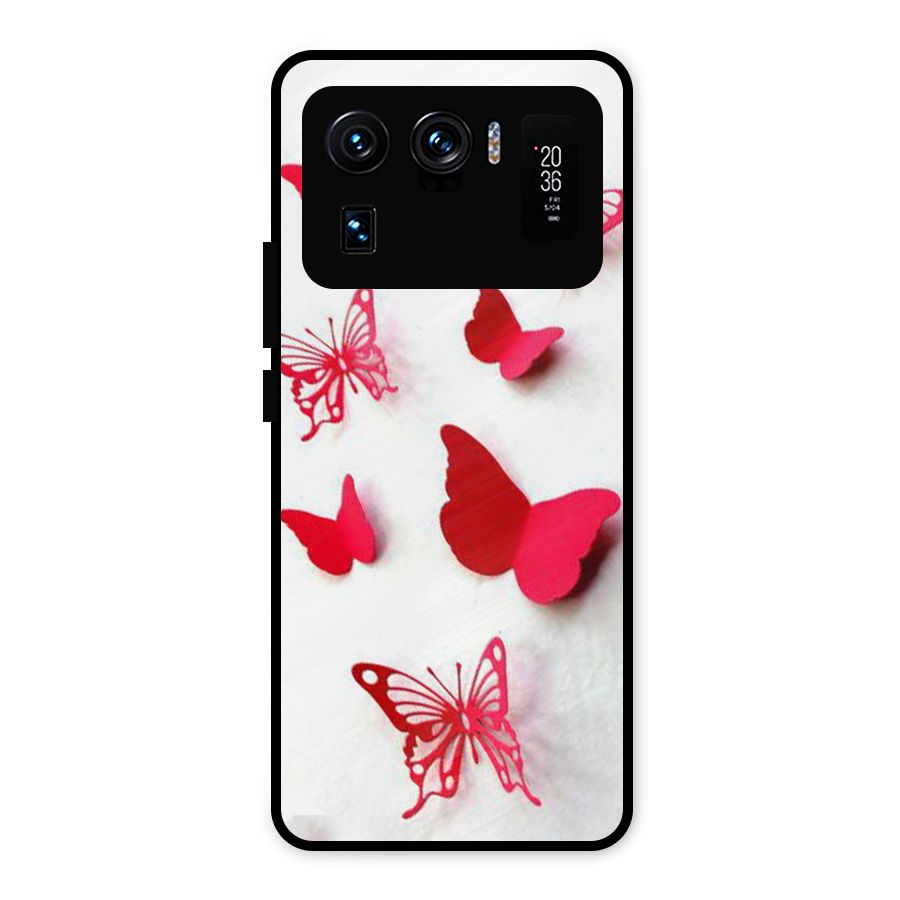 Red Butterflies Metal Back Case for Mi 11 Ultra