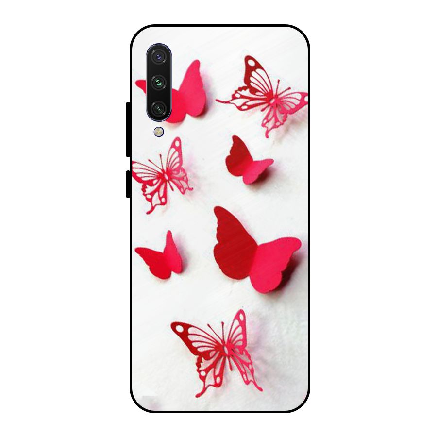 Red Butterflies Metal Back Case for Mi A3