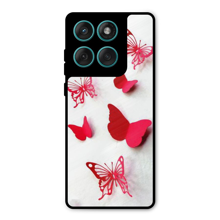 Red Butterflies Metal Back Case for Motorola Edge 60
