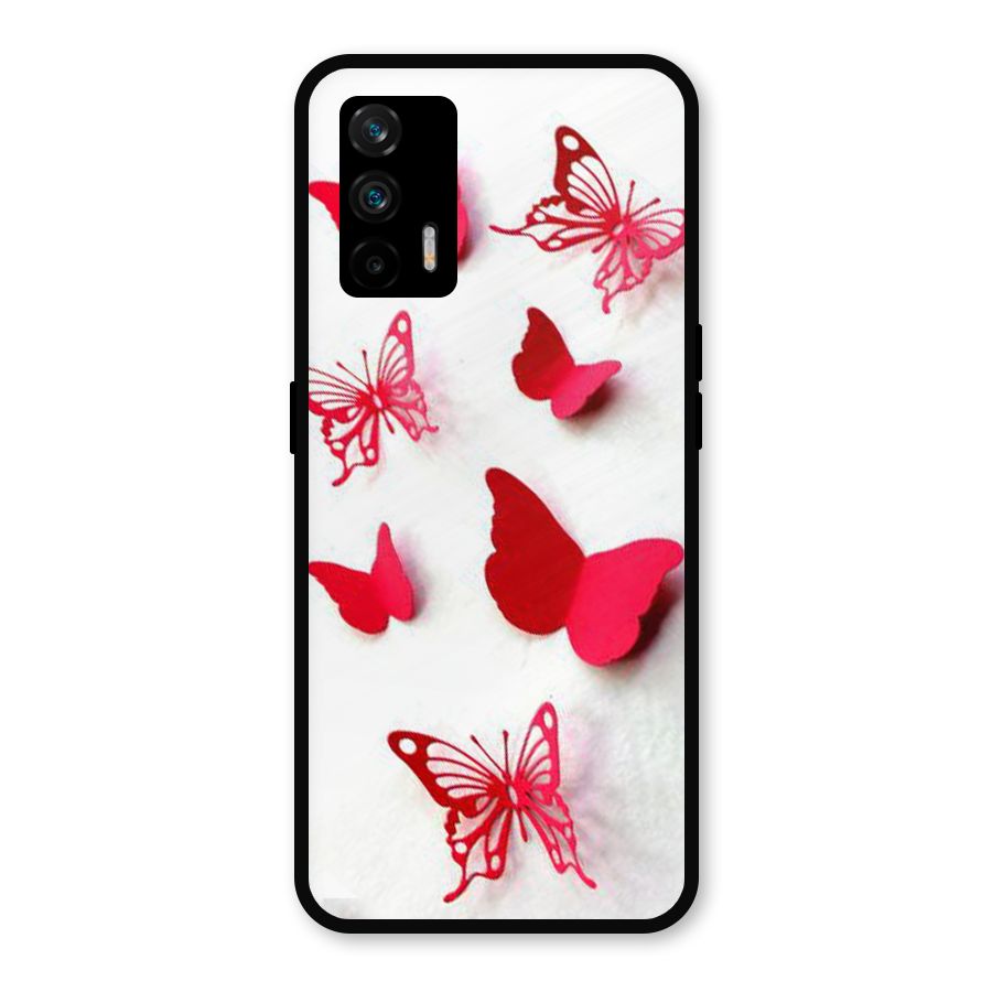Red Butterflies Metal Back Case for Realme GT 5G