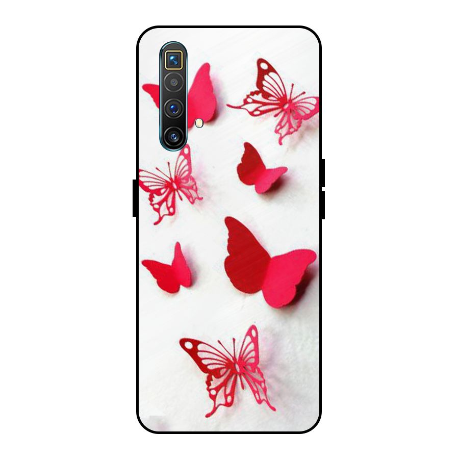 Red Butterflies Metal Back Case for Realme X3 SuperZoom