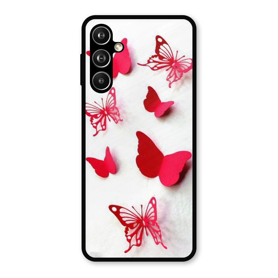 Red Butterflies Metal Back Case for Samsung Galaxy M54