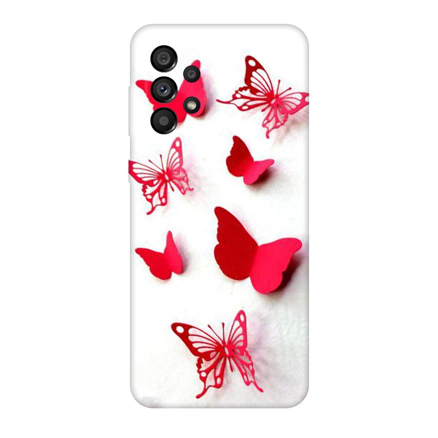 Red Butterflies Original Polycarbonate Back Case for Galaxy A73 5G