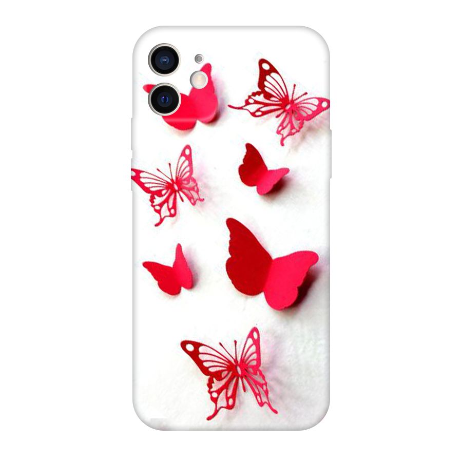 Red Butterflies Original Polycarbonate Back Case for iPhone 12