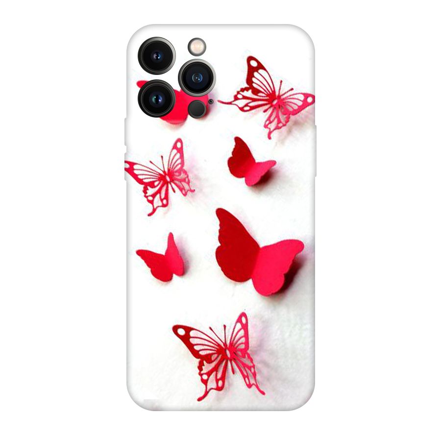 Red Butterflies Original Polycarbonate Back Case for iPhone 13 Pro Max
