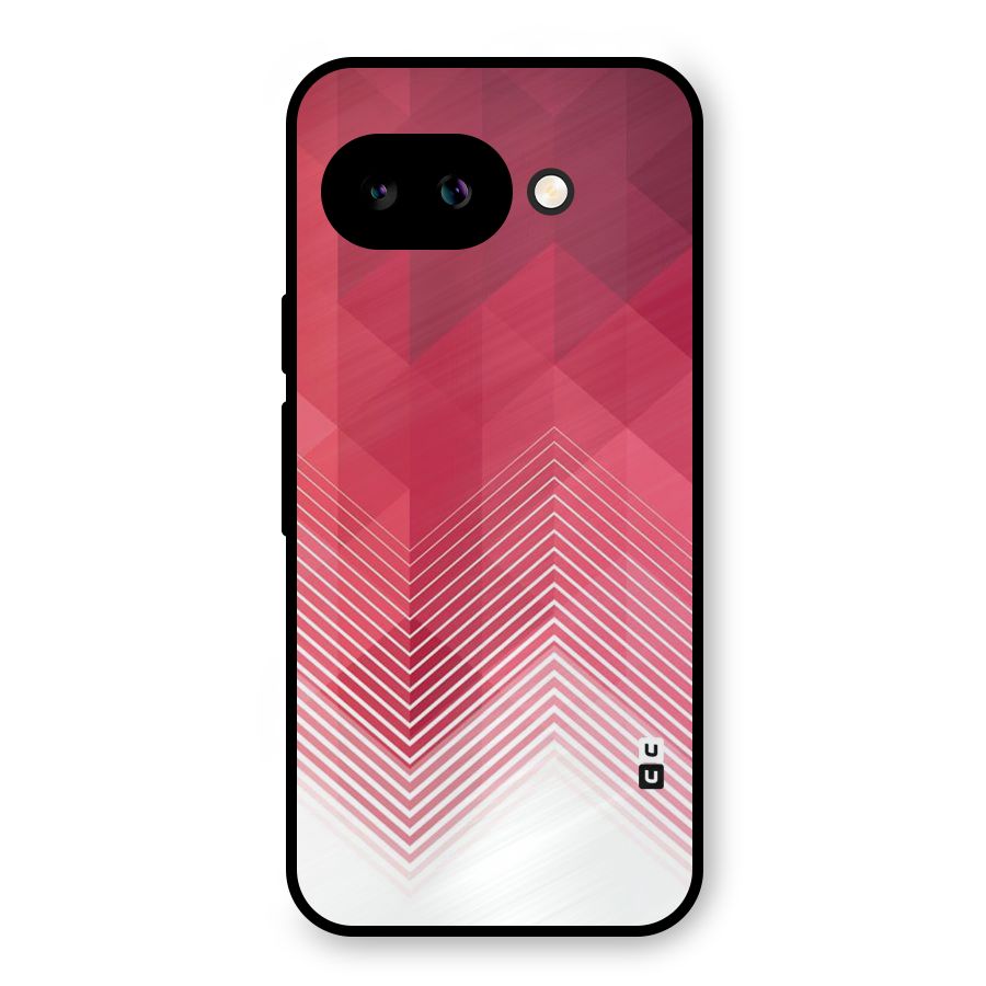 Red Chevron Abstract Metal Back Case for Google Pixel 9a