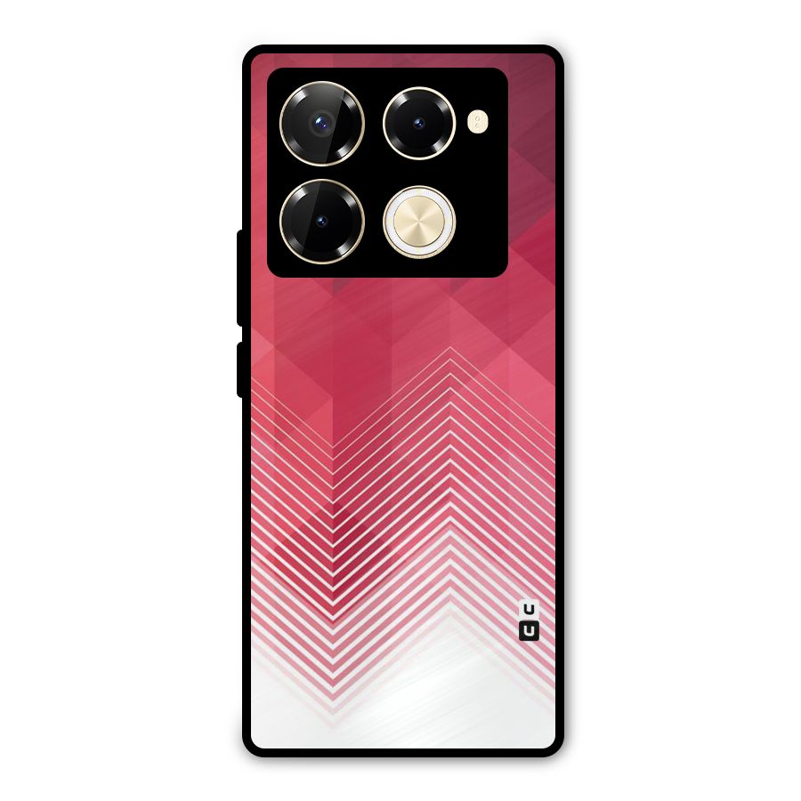 Red Chevron Abstract Metal Back Case for Infinix Note 40 Pro Plus