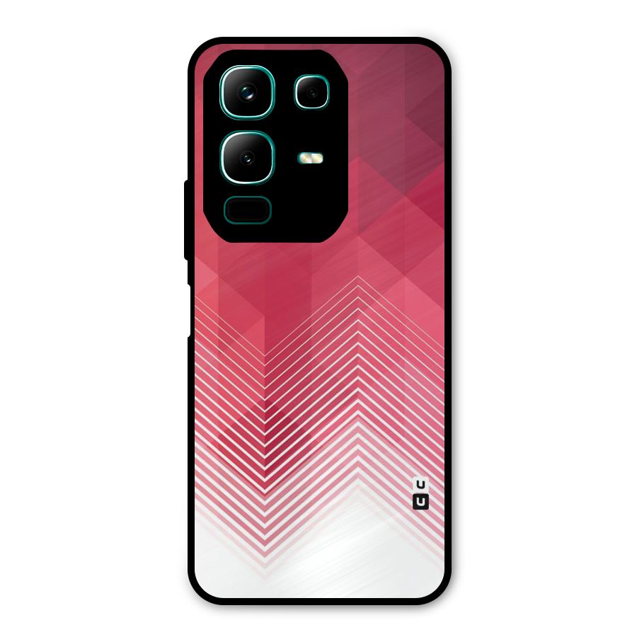 Red Chevron Abstract Metal Back Case for Infinix Note 50x