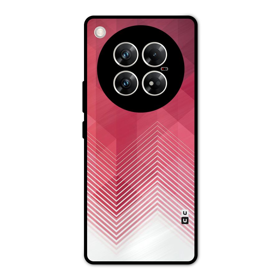 Red Chevron Abstract Metal Back Case for Infinix Zero 40 5G