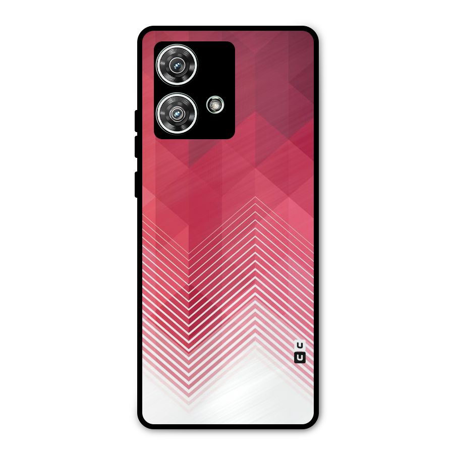 Red Chevron Abstract Metal Back Case for Motorola Edge 40 Neo