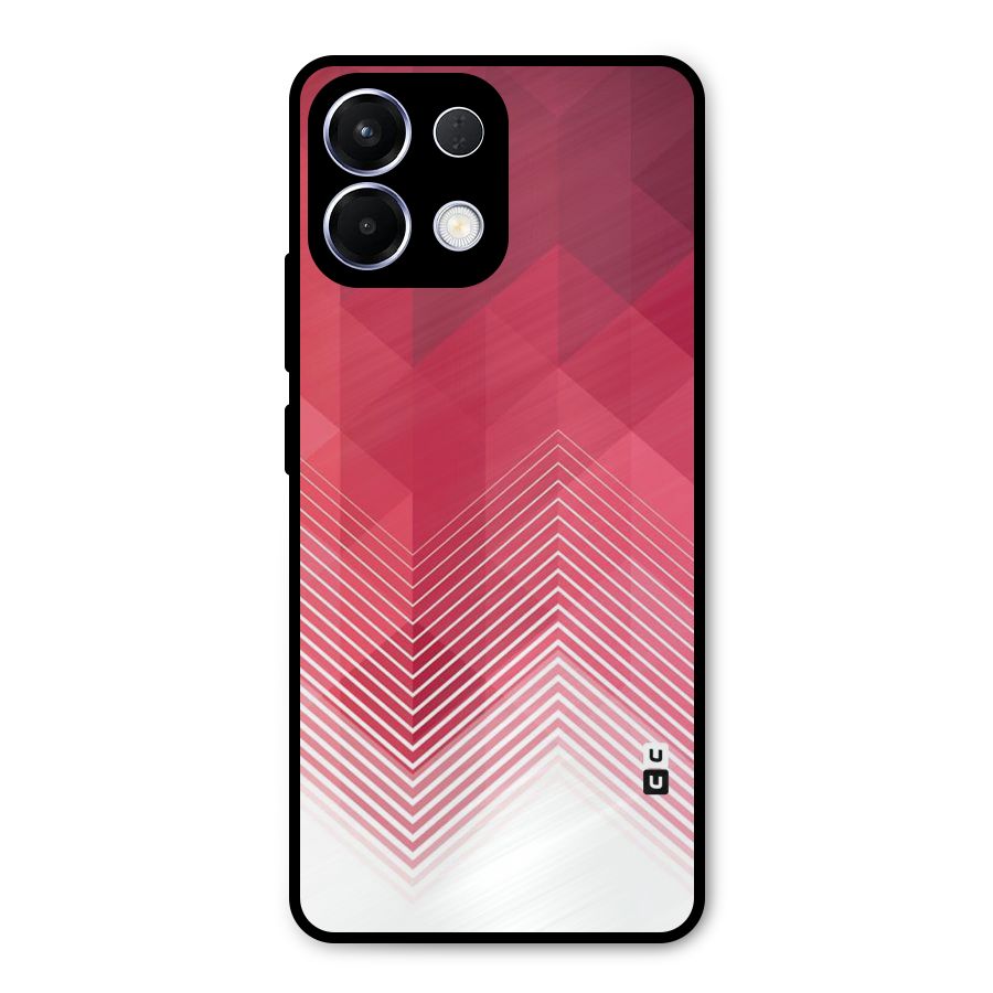 Red Chevron Abstract Metal Back Case for Oppo K13