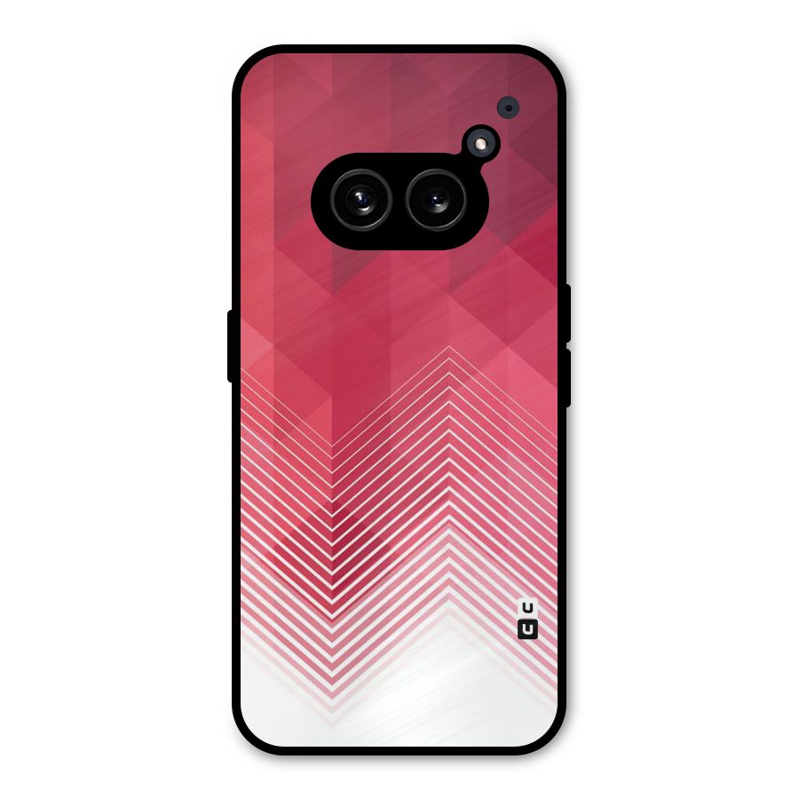 Red Chevron Abstract Metal Back Case for Nothing Phone 2a