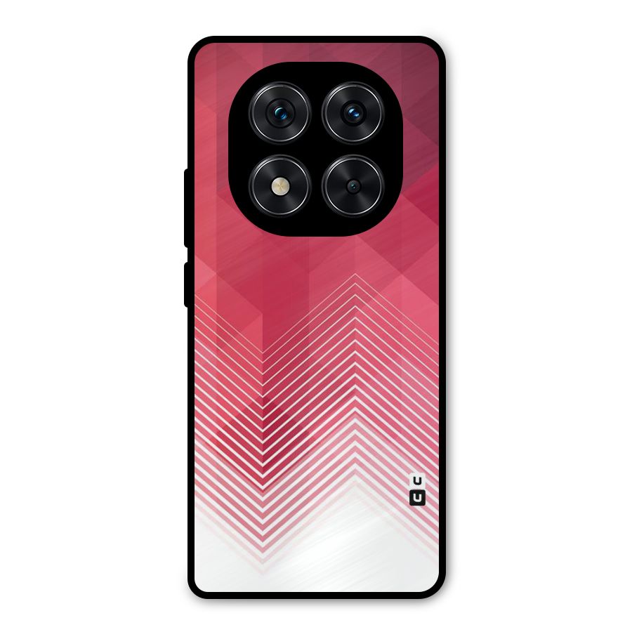 Red Chevron Abstract Metal Back Case for Poco X7