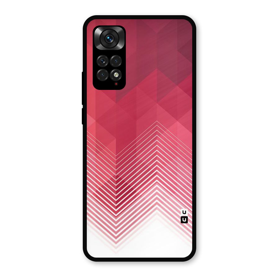 Red Chevron Abstract Metal Back Case for Redmi Note 11s